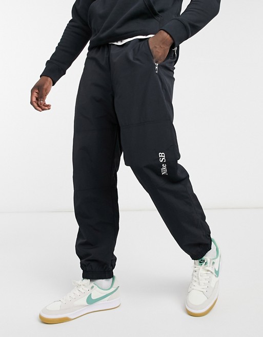 Nike SB Classic logo cuffed joggers in black | ASOS