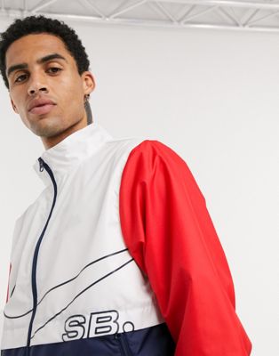 red white and blue nike track jacket