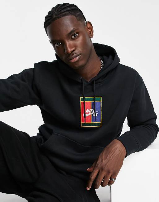 Nike SB Court logo hoodie in black