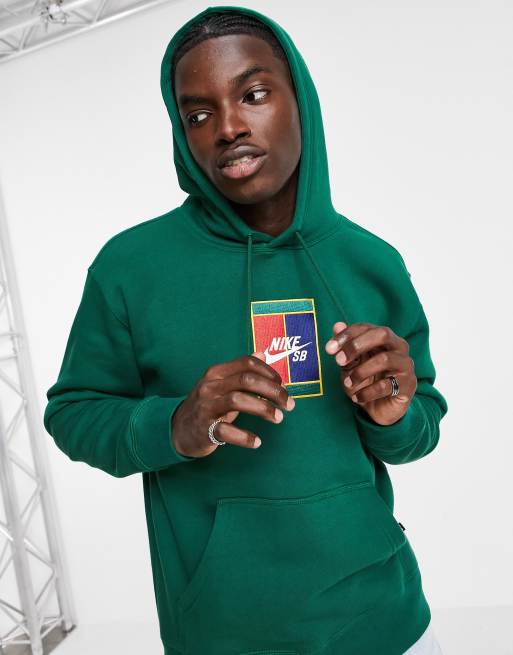 Nike SB Court logo hoodie in green