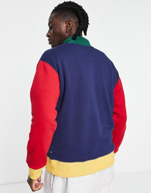 Nike SB - Court - Sweat col zippé effet color block avec logo - Bleu marine, 2 de 4
