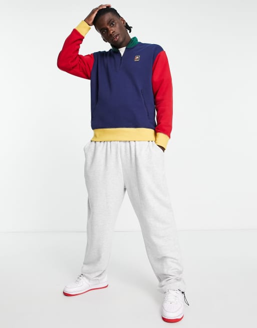 Nike SB - Court - Sweat col zippé effet color block avec logo - Bleu marine, 4 de 4