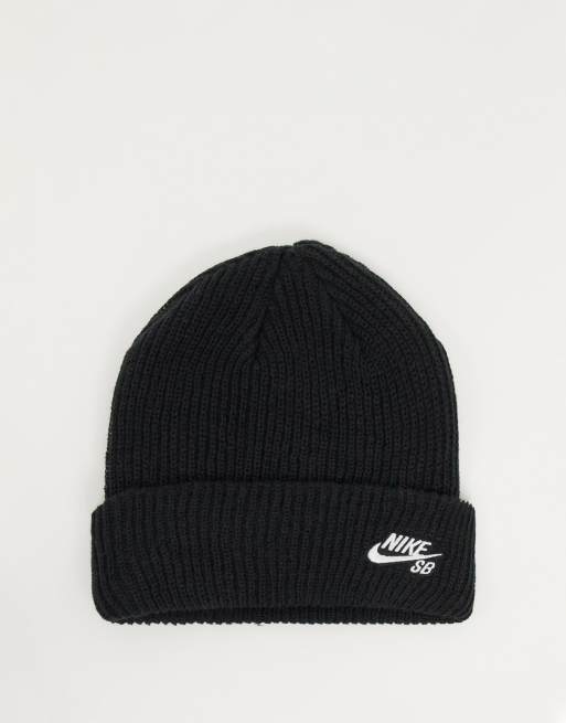 Nike SB – Czarna czapka beanie typu fisherman