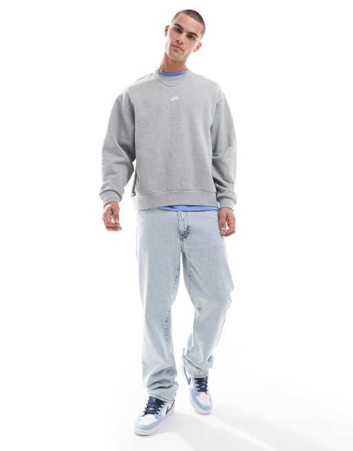 Hoodie Felpa Nike Grigio Scuro Felpa Con Cappuccio E Zip Nike Team