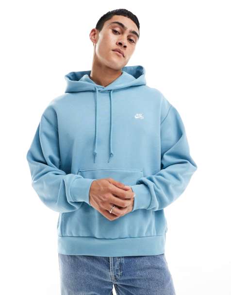 Nike SB essential logo hoodie in light blue - view 1