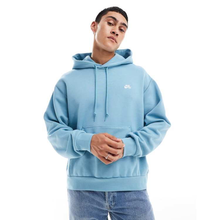 Nike SB essential logo hoodie in light blue ASOS