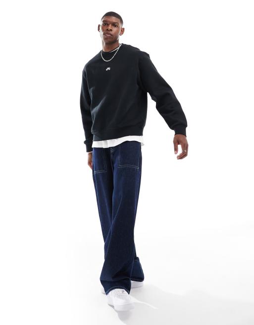 Nike SB – Essential – Svart sweatshirt med logga och rund halsringning, 3 av 4