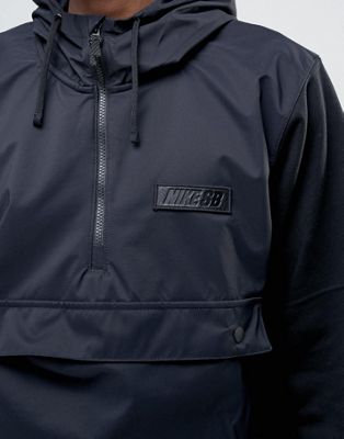 Sombra humedad flexible Nike SB Everett Pullover Jacket In Black 829387-010 | ASOS