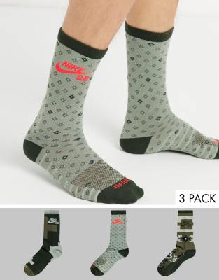 nike sb 3 pack crew socks