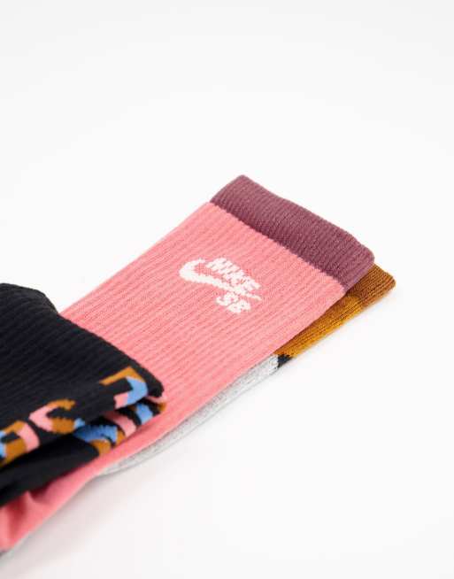 Nike SB - Everyday Max - Lot de 3 paires de chaussettes style skateur - Multicolore, 2 de 4