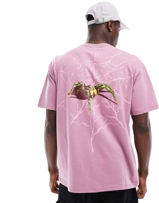 Nike SB – Fioletowy T-shirt z grafiką z pająkiem