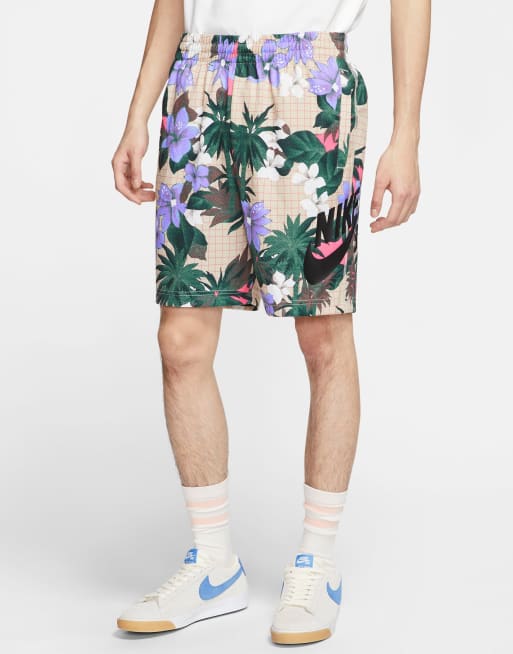 Nike russian cheap floral print shorts