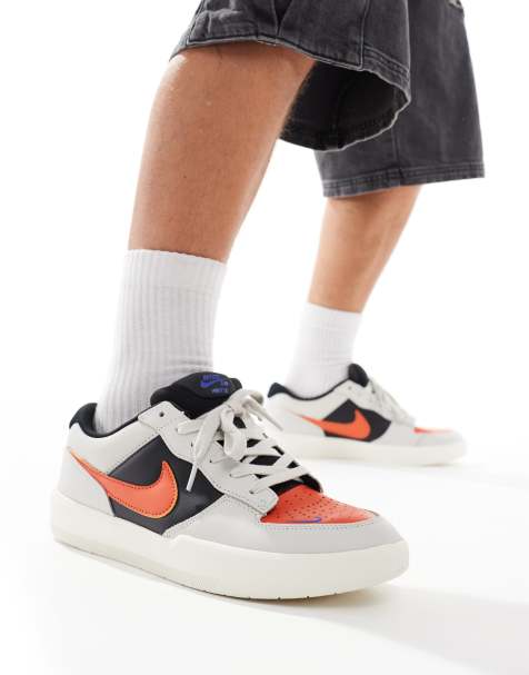 Nike – SB Force 58 – Hochwertige Sneaker in Grau, Schwarz und Orange - view 1