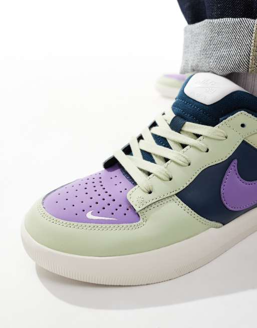 Nike SB – Force 58 – Oliwkowo-fioletowe buty sportowe, 4 z 5