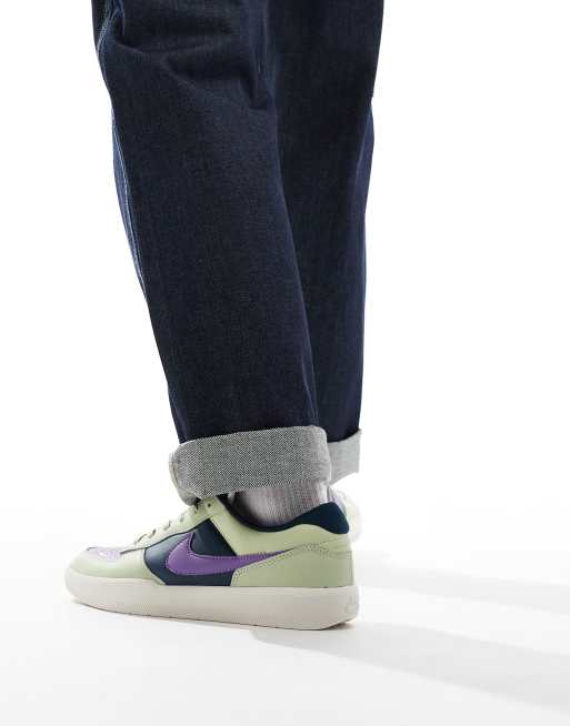 Nike SB – Force 58 – Oliwkowo-fioletowe buty sportowe, 5 z 5