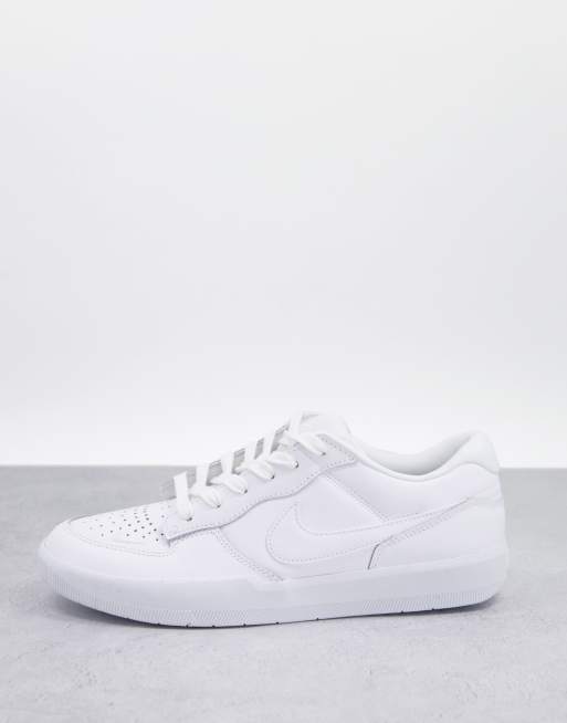 Nike SB Force 58 premium leather trainers in white ASOS