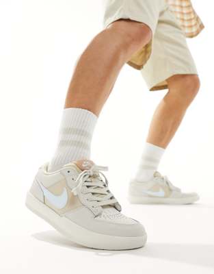 Nike SB Nike SB Force 58 prm trainers in tan and blue