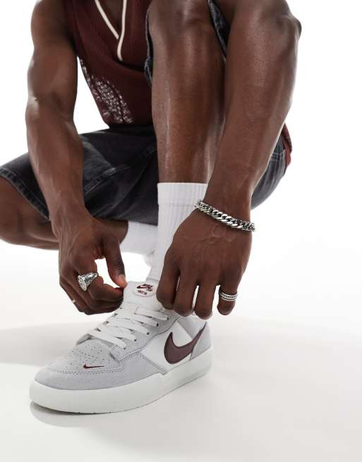 Nike SB Force 58 Sneakers grigie e rosse