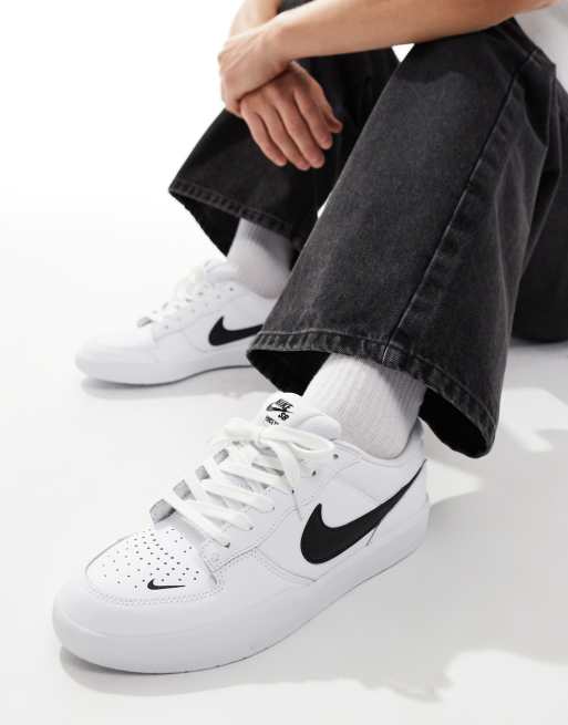 Nike SB Force 58 trainers in white and black ASOS