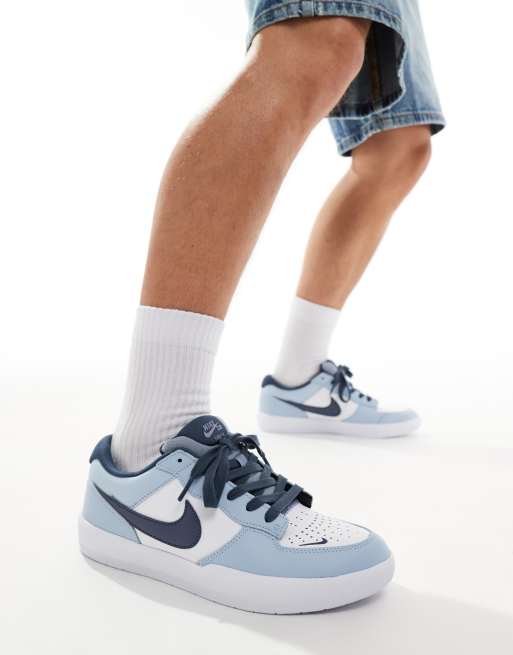 Nike SB Force 58 trainers in white grey and navy ASOS