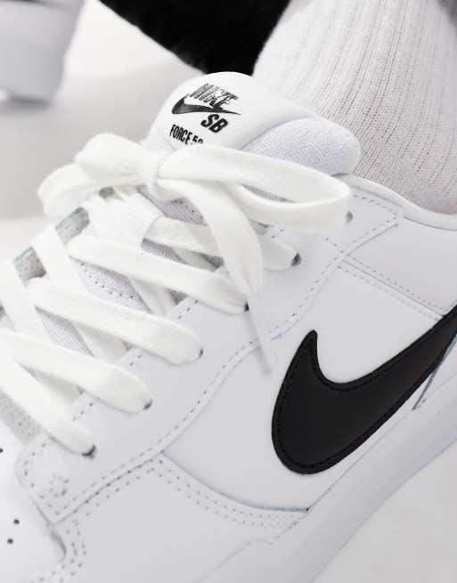 Nike SB force premium trainers in white , 4 of 5
