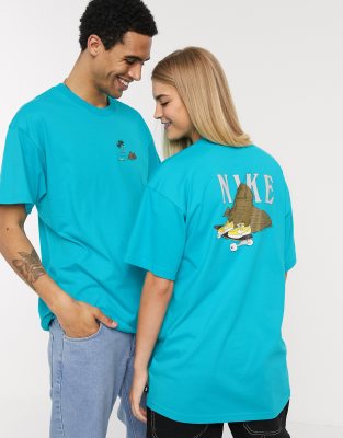 Nike SB graphic t-shirt in turquoise-Blue