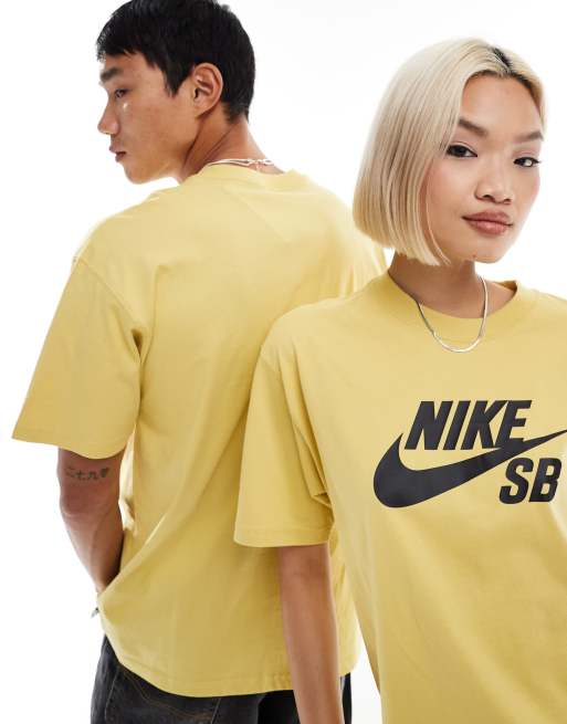 Nike SB – Gul t-shirt i unisex-modell med centrerad logga, 2 av 4