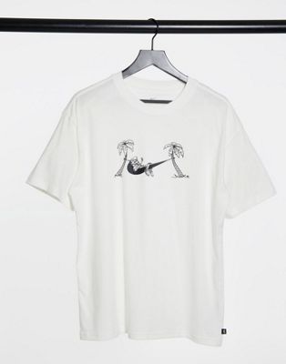 Nike SB hammock logo t-shirt in white 