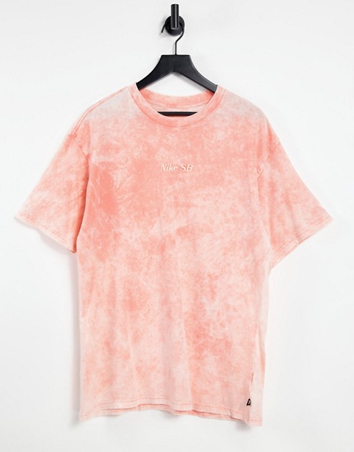 Nike washed t-shirt in dusty pink