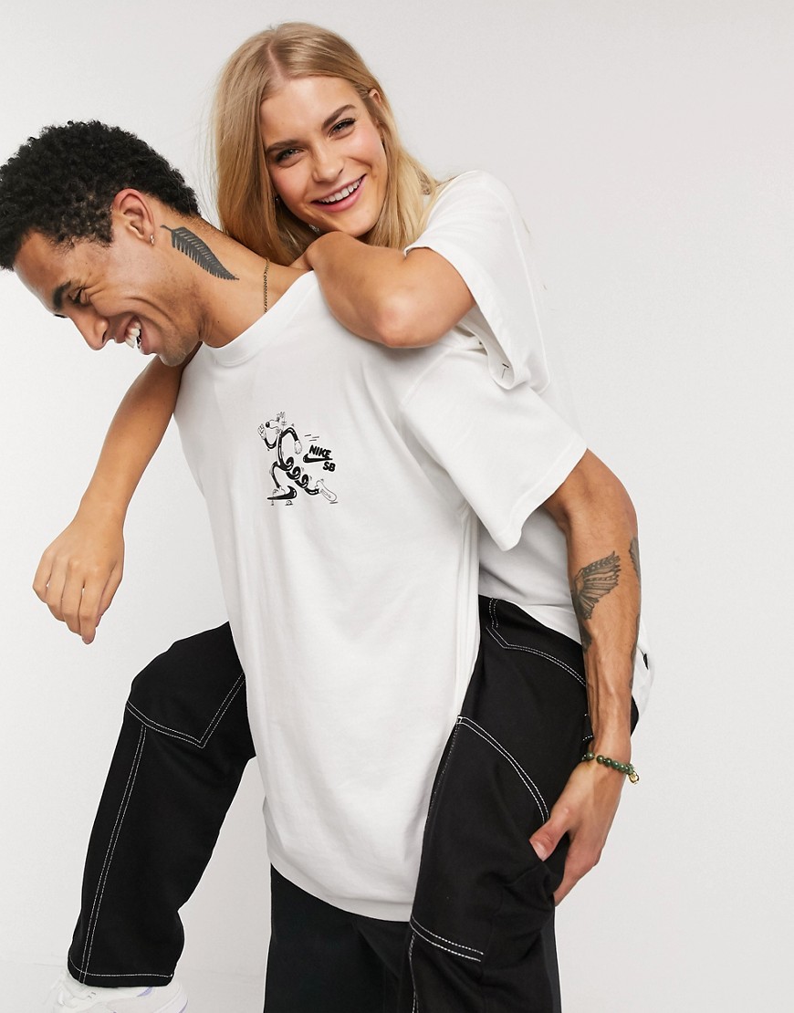 Nike SB - Herrington - T-shirt met print in wit