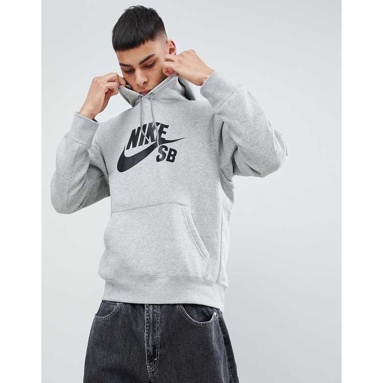 Nike SB Icon Hoodie In Grey AJ9733 063 ASOS