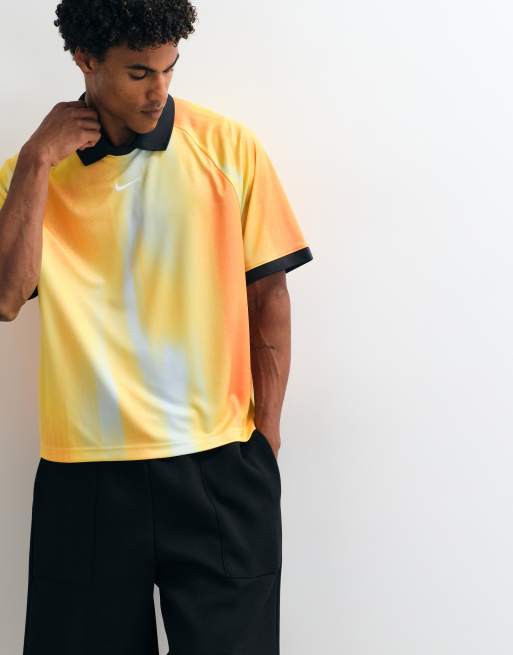 Nike SB jacquard woven replica soccer jersey in orange, 4 of 5