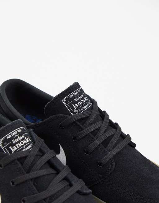 Sb janoski all black clearance suede