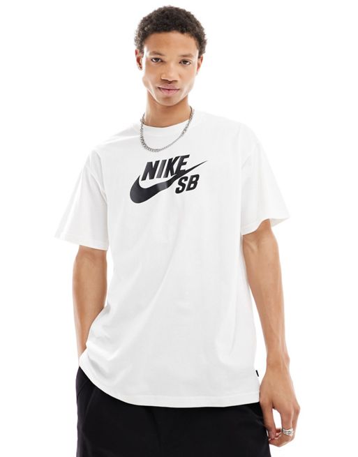 Nike SB logo t-shirt in white | ASOS
