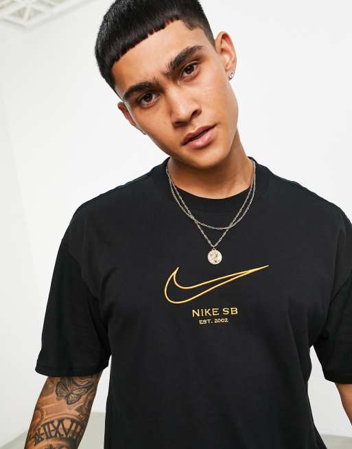 Nike SB Luxury embroidered logo t-shirt in black