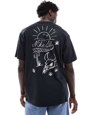 Nike SB Nike SB M90 graphic backprint t-shirt in black