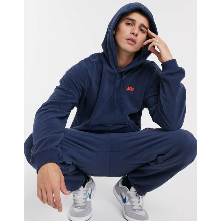 Nike sb best sale hoodie navy