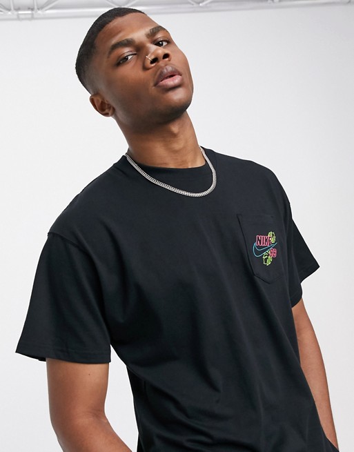 Nike SB paradise pocket t-shirt in black