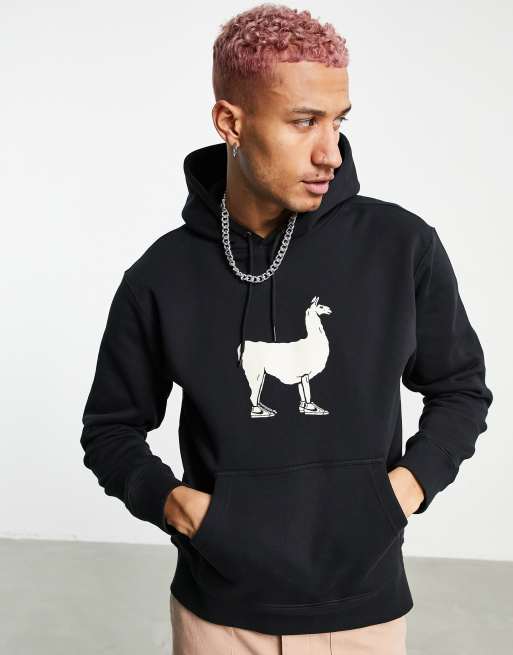 Nike SB Paul Llama graphic hoodie in black | ASOS