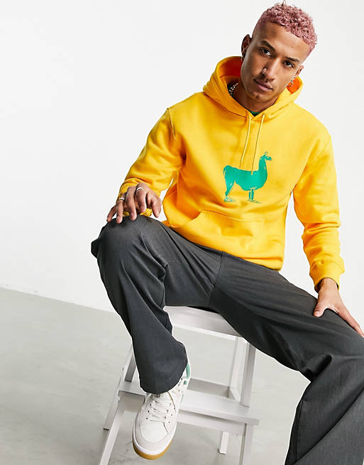 Nike SB Paul Llama graphic hoodie in yellow