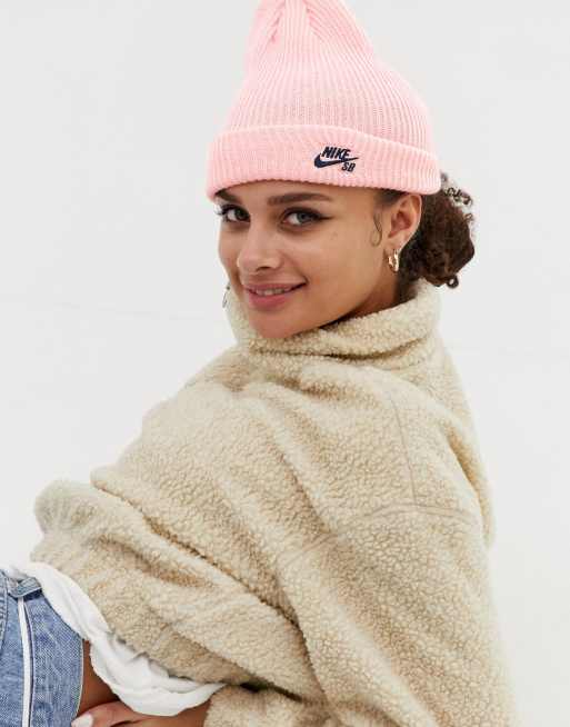 Pink nike sb on sale beanie