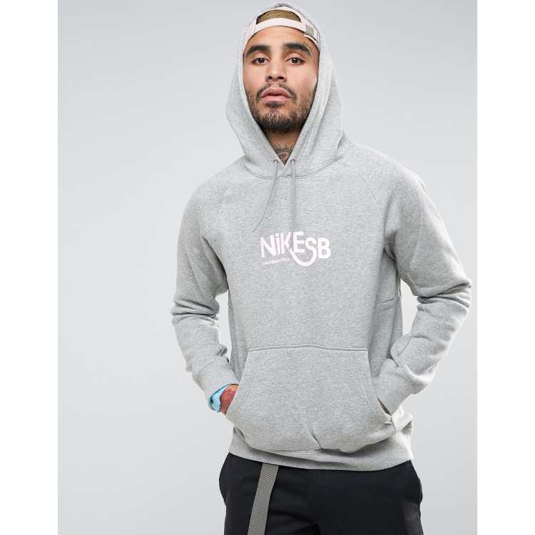 Grey and pink outlet nike hoodie