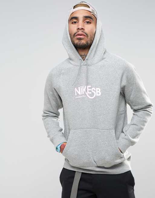 Nike SB Pink Pack Hoodie In Grey 829503 063