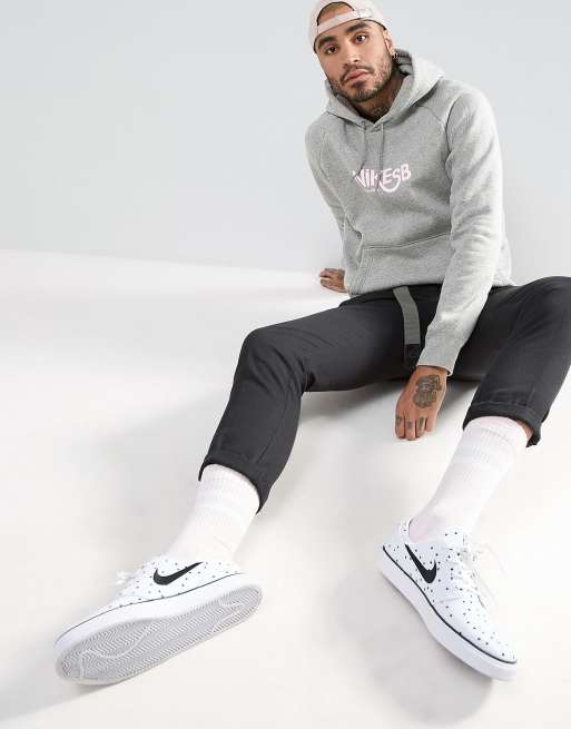 Nike SB Pink Pack Hoodie In Grey 829503 063