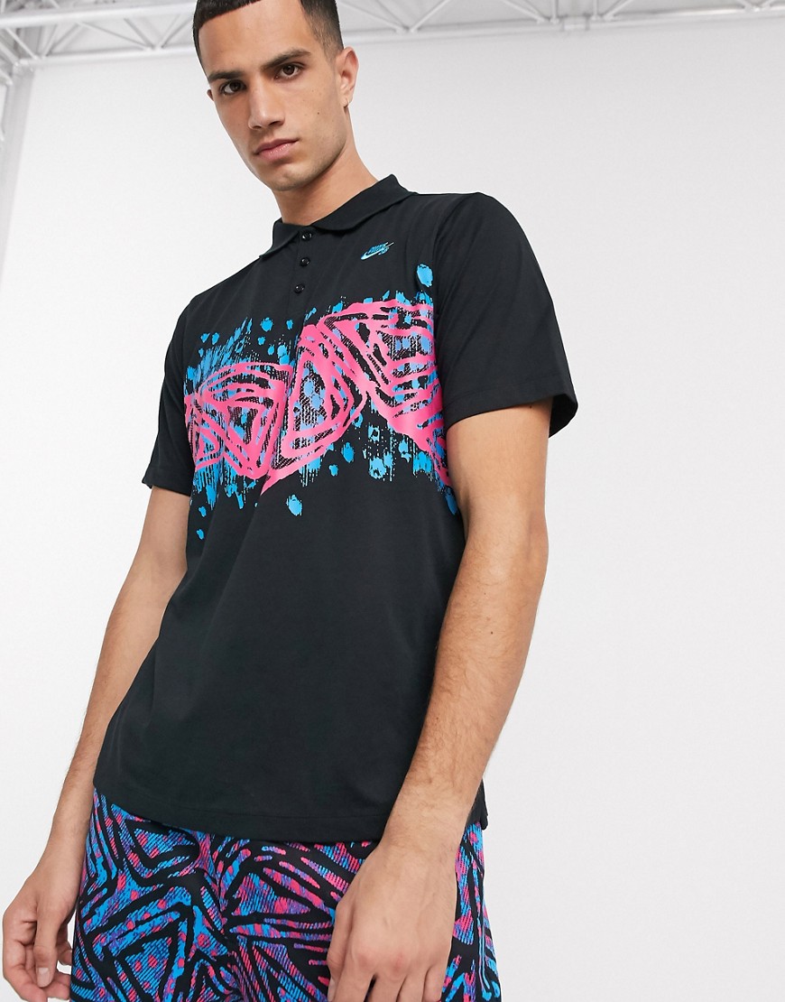 Nike SB - Poloshirt met grafische print in zwart