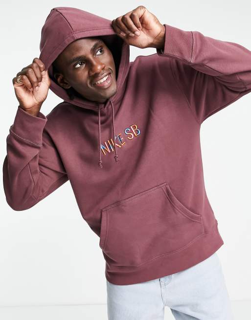 Nike sb burgundy on sale hoodie