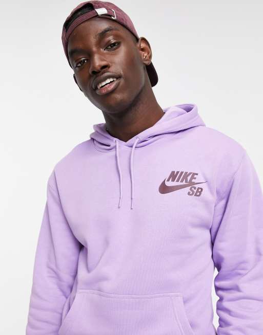 Nike SB Pullover skate hoodie in violet ASOS