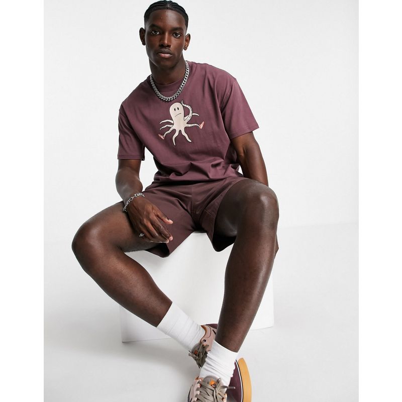 Nike SB – Skate Scott – T-Shirt in Weinrot