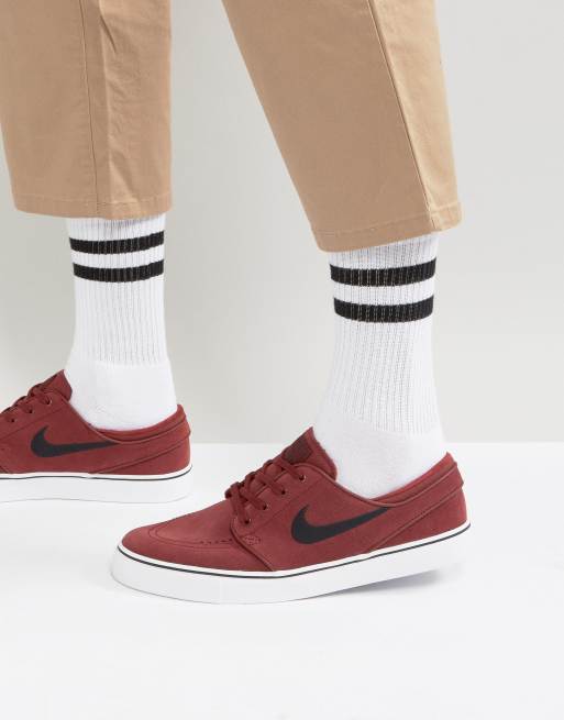 Nike janoski sales maroon