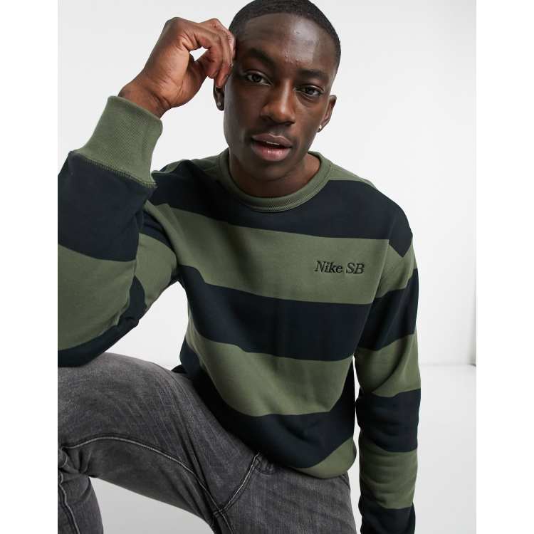 Nike hot sale stripe sweatshirt